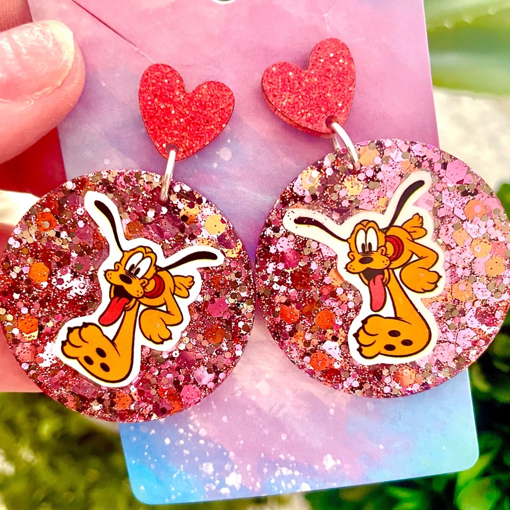 Pluto Acrylic Dangle Earrings